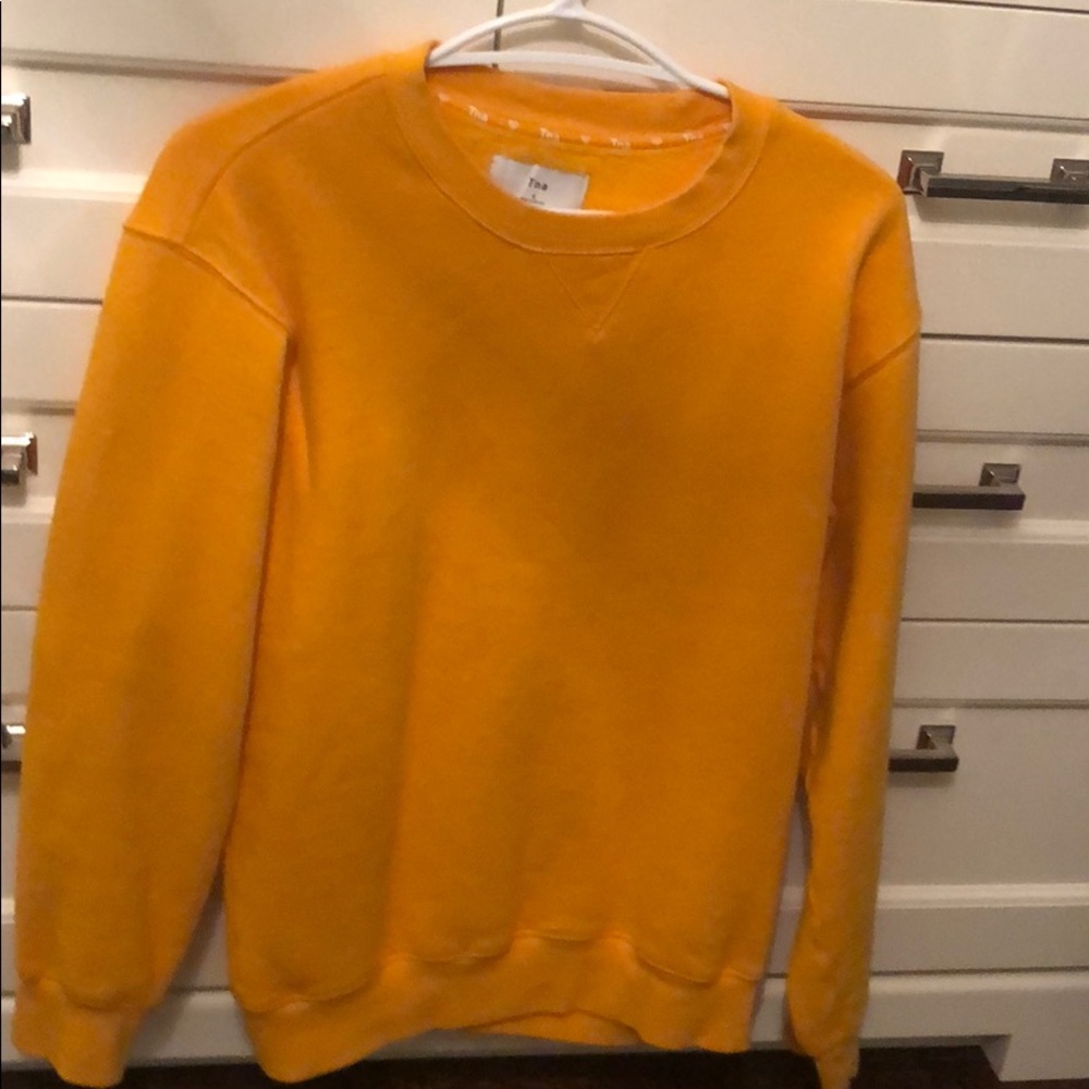 orange/yellow aritzia hoodie
